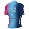 Completo Maglia + Pantaloncino con bretelle 2022 Hagens Berman Axeon Manica Corta Fucsia Azzurra